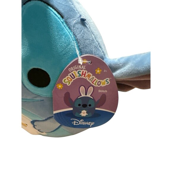 Squishmallow Kellytoy Plush Disney Stitch with Bunny Ears 8" Easter 2024 NWT - Picture 6 of 9